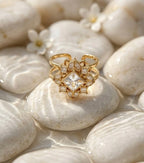 Bague Anti-Stress Strass en Acier Inoxydable