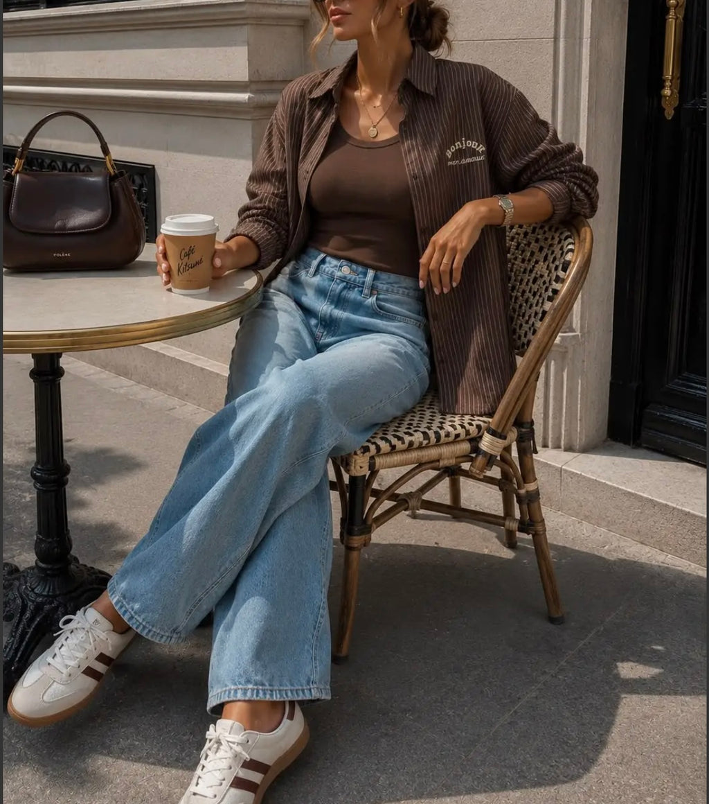 Ensemble Hanaé Chemise Rayée & Débardeur