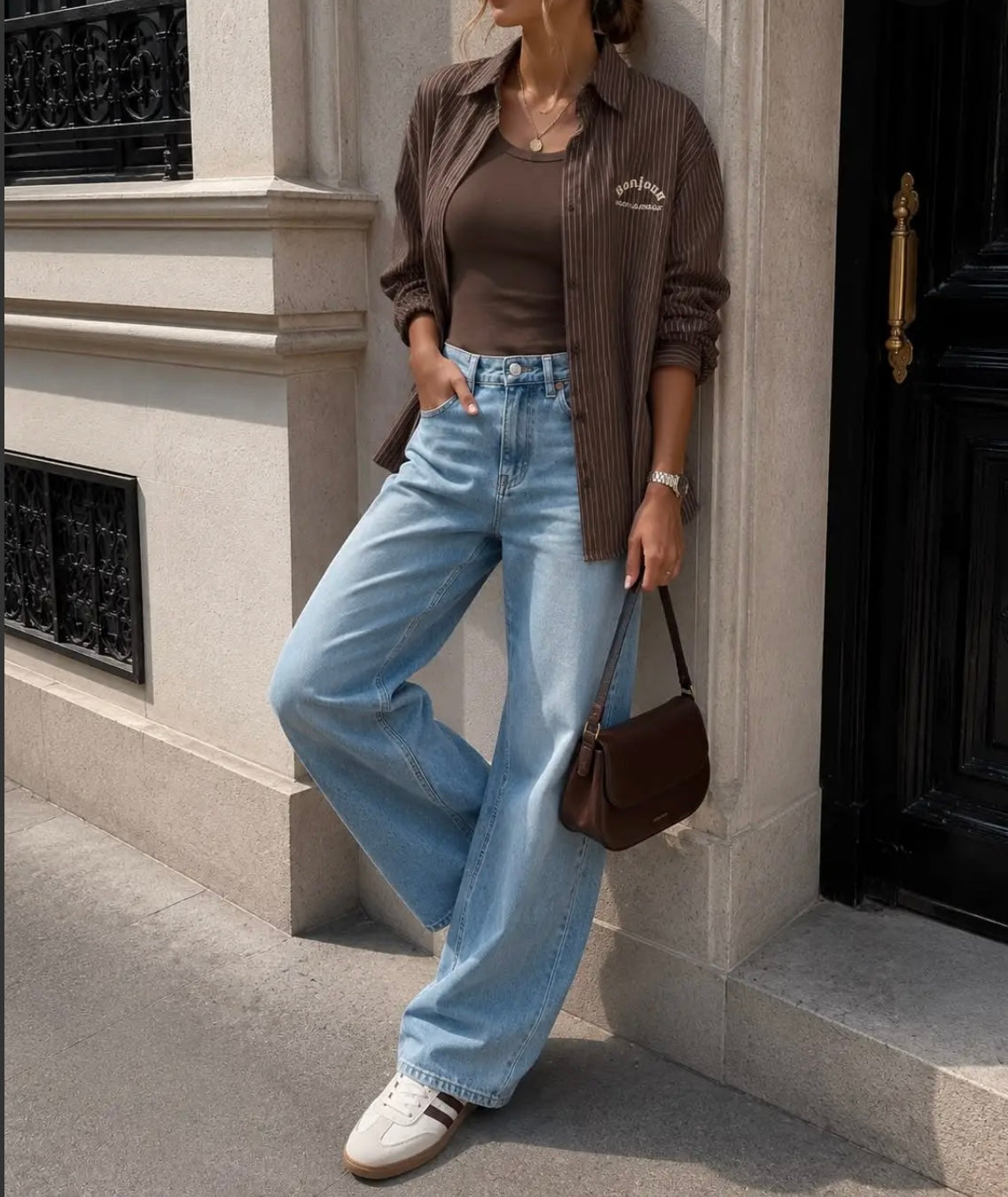 Ensemble Hanaé Chemise Rayée & Débardeur